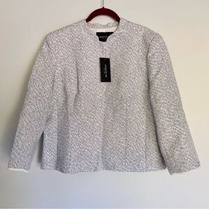 Lafayette 148 New York Marcy Jacket 14 NWT Portofino Blue Zip Up Blazer Luxury